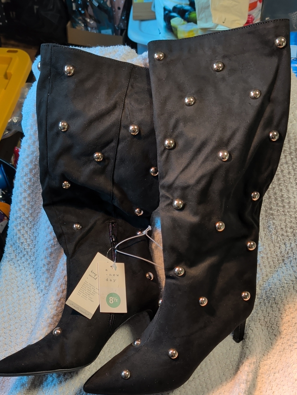 a new day Tall Boots with Silver Studs